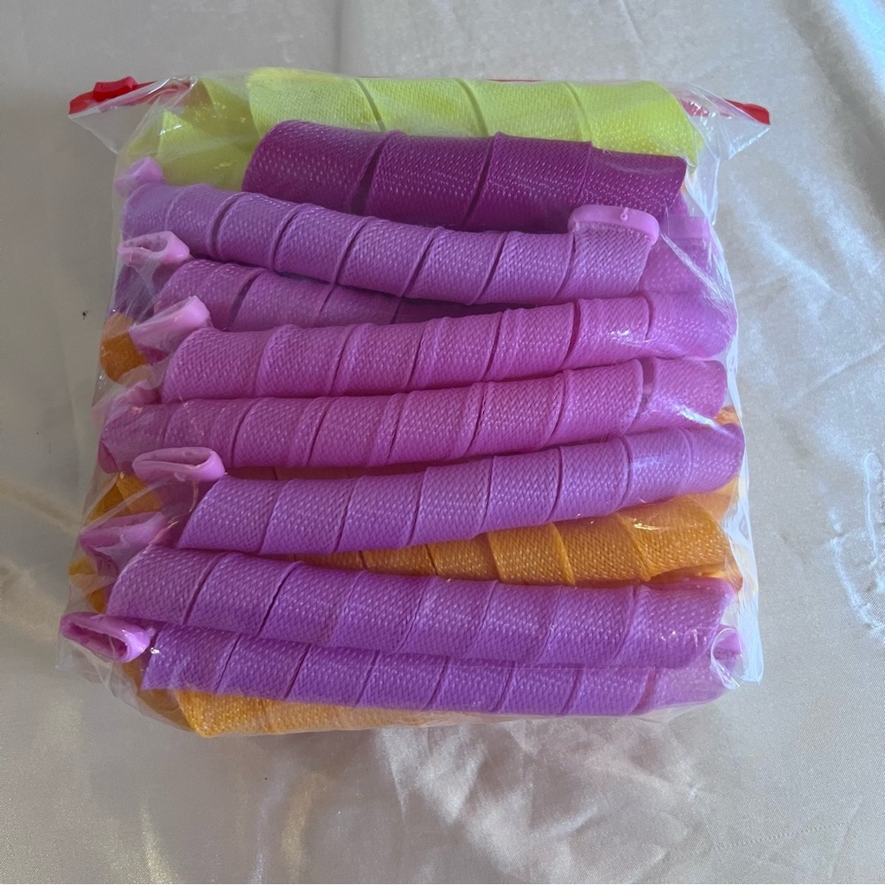 Large Lot of Curlformers Heatless Hair Curlers Dance Cheer Barrel Spiral Curls